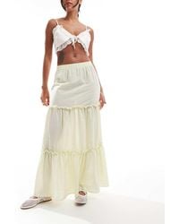 Reclaimed (vintage) - Tiered Maxi Western Skirt - Lyst