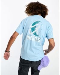 Dickies - Exclusivité asos - - oswego moon - t-shirt avec imprimé serpent au dos - ciel - Lyst