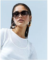 ASOS - 90s Wrap Sunglasses With Temple Detail - Lyst