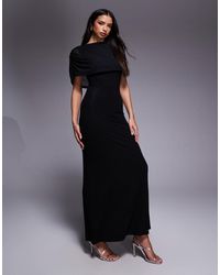 ASOS - Mesh Cape Detail Maxi Dress - Lyst