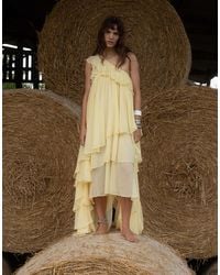Muse Assembly - Boho One Shoulder Tiered Ruffle Maxi Dress - Lyst