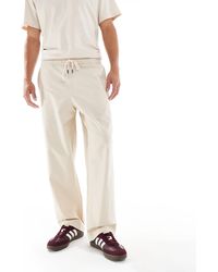 Farah - Greenport Wide Leg Drawcord Waist Trousers - Lyst