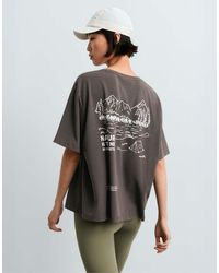 Oysho - Boxy Cotton Blend Print T-Shirt - Lyst
