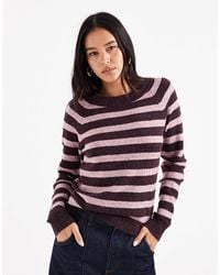 Vero Moda - – strickpullover mit rundhalsausschnitt und streifen - Lyst