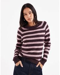 Vero Moda - – strickpullover mit rundhalsausschnitt und streifen - Lyst