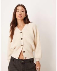 ASOS - Knit Fluffy Batwing Cardigan - Lyst