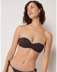 Calzedonia - Bandeau Bikini Top Bicolor Embroidery - Lyst