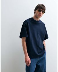 ASOS COLLECTIVE - Heavyweight Relaxed Pique T-shirt With Tipping - Lyst