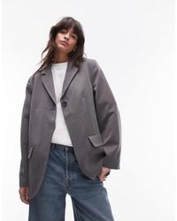 TOPSHOP - Single Button Tailored Blazer - Lyst