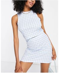 Vero Moda - High Waist Notch Front Mini Skirt Co-ord - Lyst
