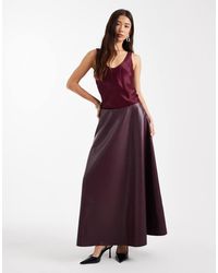 ASOS - Full Circle Pu Skirt - Lyst