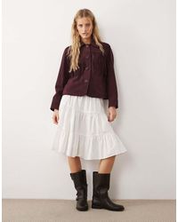 Urbancode - Giacca Stile Western Bordeaux Con Frange - Lyst