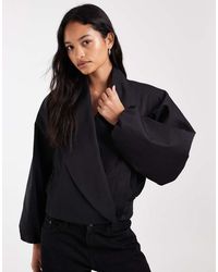 ASOS - Shawl Collar Wrap Bomber Jacket - Lyst