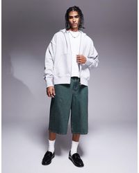 ASOS - Longer Length Denim Jorts - Lyst