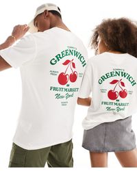 Tommy Hilfiger - T-shirt classique unisexe à imprimé graphique - crème - Lyst