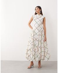 ARRANGE - Sleeveless Bubble Hem Midi Dress - Lyst