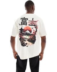 Jack & Jones - Oversized T-Shirt Met Japan-Print Op De Achterkant - Lyst