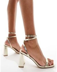 SIMMI - Simmi London Bia Strappy Block Heeled Sandal - Lyst