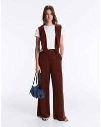 Oysho - Soft-Touch Modal Wide-Leg Trousers - Lyst