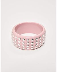 Bershka - Wide Studded Bracelet - Lyst