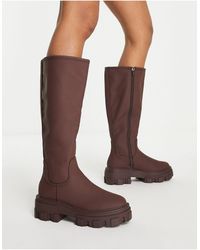 ASOS Coconut Chunky Platform Knee Boots 