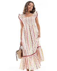 Miss Selfridge - Poplin Maxi Dress - Lyst