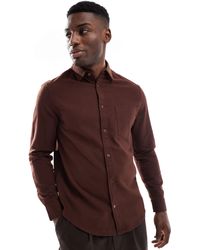 ASOS - Brushed Oxford Regular Shirt - Lyst