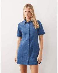 Threadbare - Cord Short Sleeve Mini Dress - Lyst