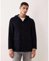 Mango - Wool Mix Mid Length Coat With Hood - Lyst