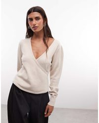 French Connection - V Neck Crossover Jumper - Lyst
