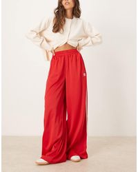 adidas Originals - Wide Leg Satin joggers - Lyst