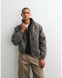 Obey - Leisure Training Checked Zip Up Jacket - Lyst