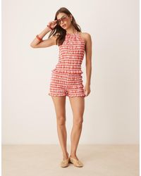 ASOS - Shir Gingham Hot Pants - Lyst