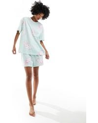 ASOS - – pyjama mit oversize-t-shirt und shorts - Lyst