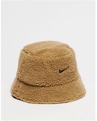 Nike Omkeerbare Uniseks Bucket Hat Van Sherpastof - Naturel