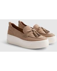 River Island - Faux Suede Platform Tassel Trainers - Lyst