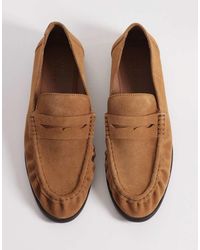 ASOS - Penny Loafer With Ruching - Lyst