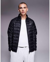 EA7 - Chaqueta Negra Ligera Acolchada De Armani - Lyst