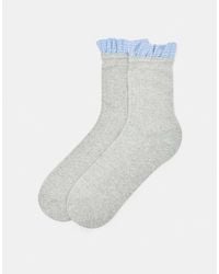 Pull&Bear - Poplin Ruffle Socks - Lyst