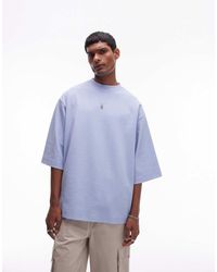 TOPMAN - Premium Heavyweight Oversized Fit Mid Sleeve T-shirt 300gsm - Lyst