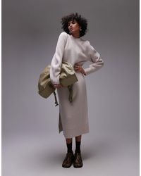 & Other Stories - Wool Midaxi Dress With Puff Sleeves - Lyst