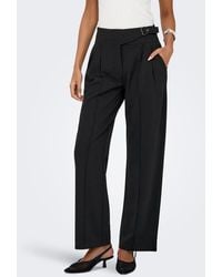 Jdy - geggo Life Straight Leg Buckle Detail Trousers - Lyst