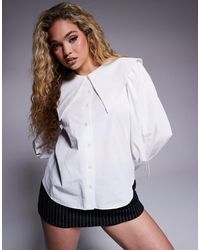 River Island - – kurz geschnittene hemdbluse - Lyst