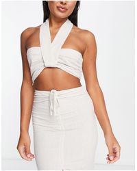 4th & Reckless - Tayla Linen Bandeau Top - Lyst