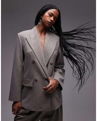 Mango - Oversized Double Breasted Blazer Co-ord - Lyst