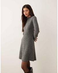 Y.A.S - Premium Rib Knit Mini Dress - Lyst