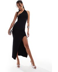 ASOS - Wrap Around Neckline Maxi Dress With Ruched Skirt - Lyst