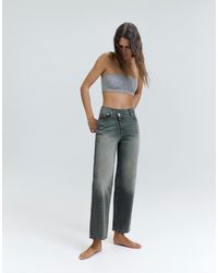 Pull&Bear - Straight-leg Jeans With Crossover Waistband - Lyst