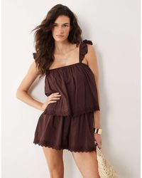 Miss Selfridge - Ruffle Playsuit - Lyst
