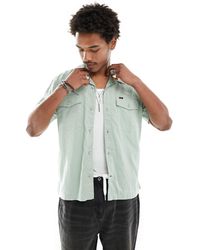 Lee Jeans - Short Sve Chetopa Cotton Twill Revere Collar Shirt - Lyst